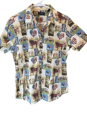 Bit & Bridle Patchwork Americana Short Sleeve Shirt - Home Sweet Home
